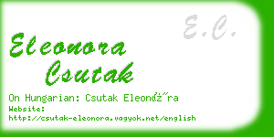 eleonora csutak business card